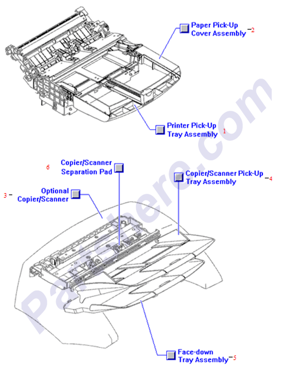 C704569001 HP Laserjet 1200 copy sca view part diagram